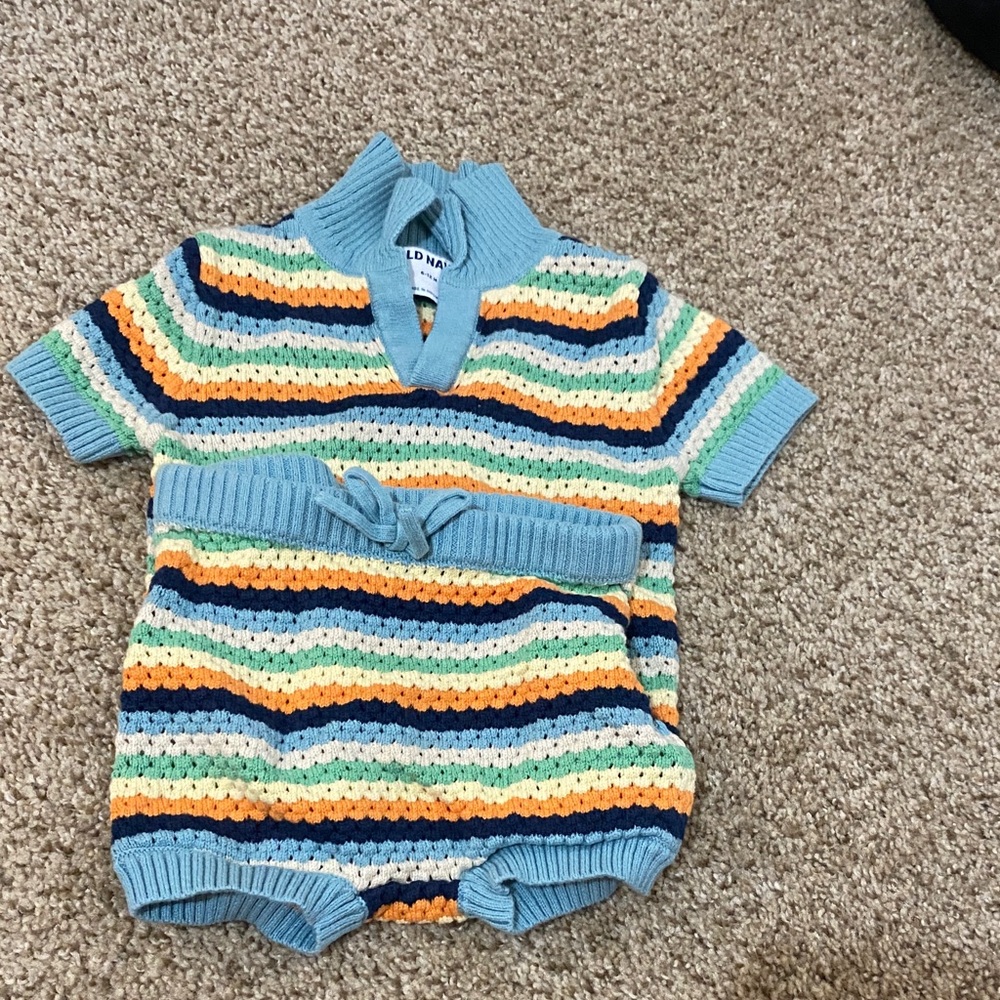 Old Navy Multicolor Striped Knit Diaper Cover